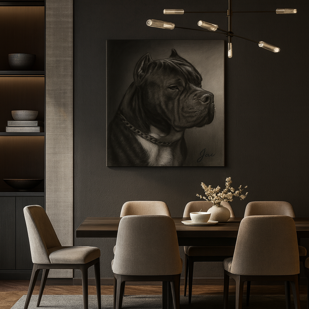 Custom Charcoal Style Pet Portrait – Digital Dog Art from Your Photo