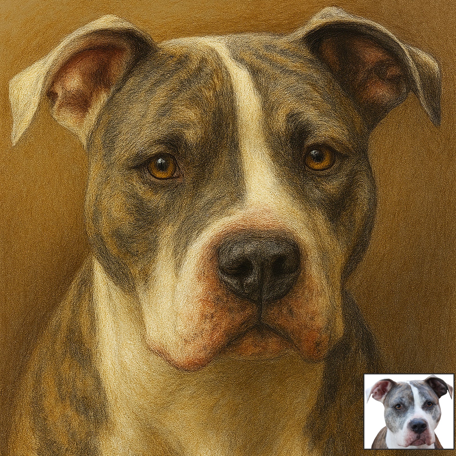 Custom Realistic Dog Portrait – Colored Pencil Style from Your Photo (Digital Download)