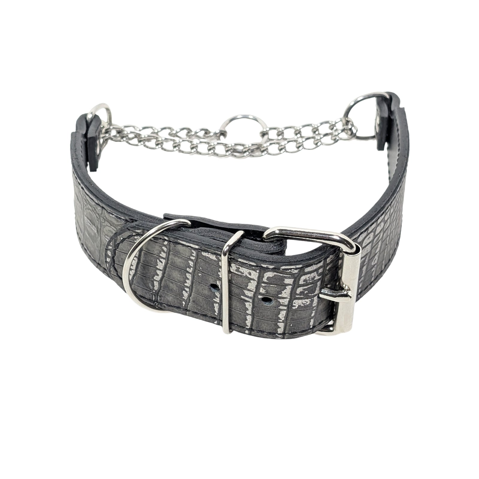 LM9 - 2" Wide Leather Martingale Collar with Buckle