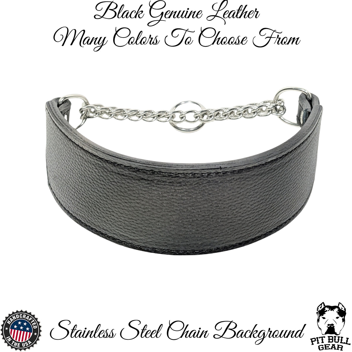 LM25 - 2.5&quot; Wide Leather Martingale Collar