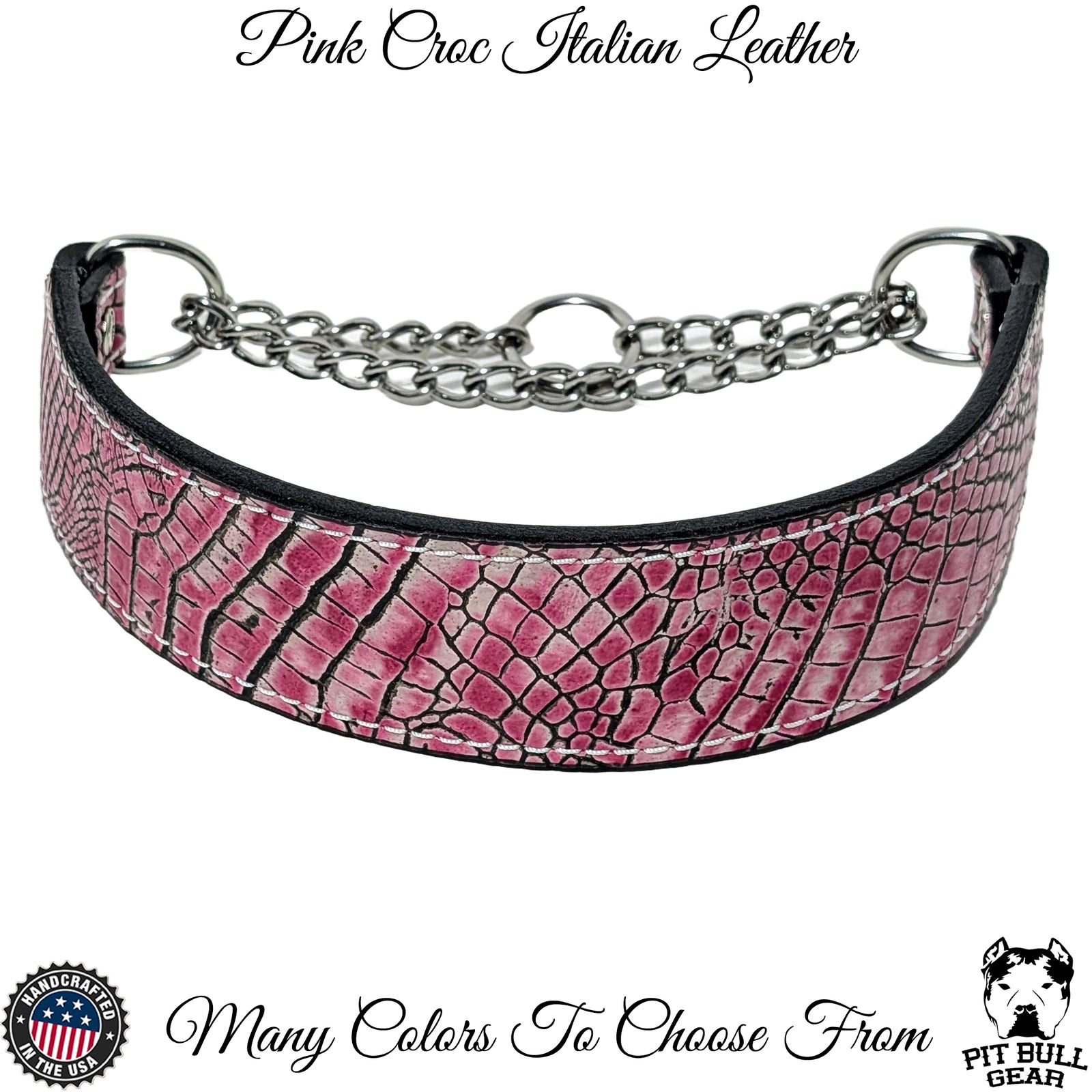 LM7 - 2" Wide Leather Martingale Collar