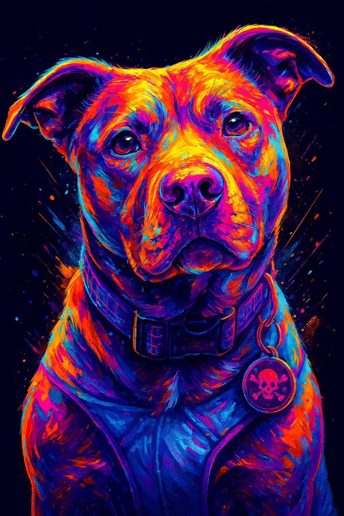 Custom Neon Pop Art Dog Portrait – Vibrant Digital Masterpiece
