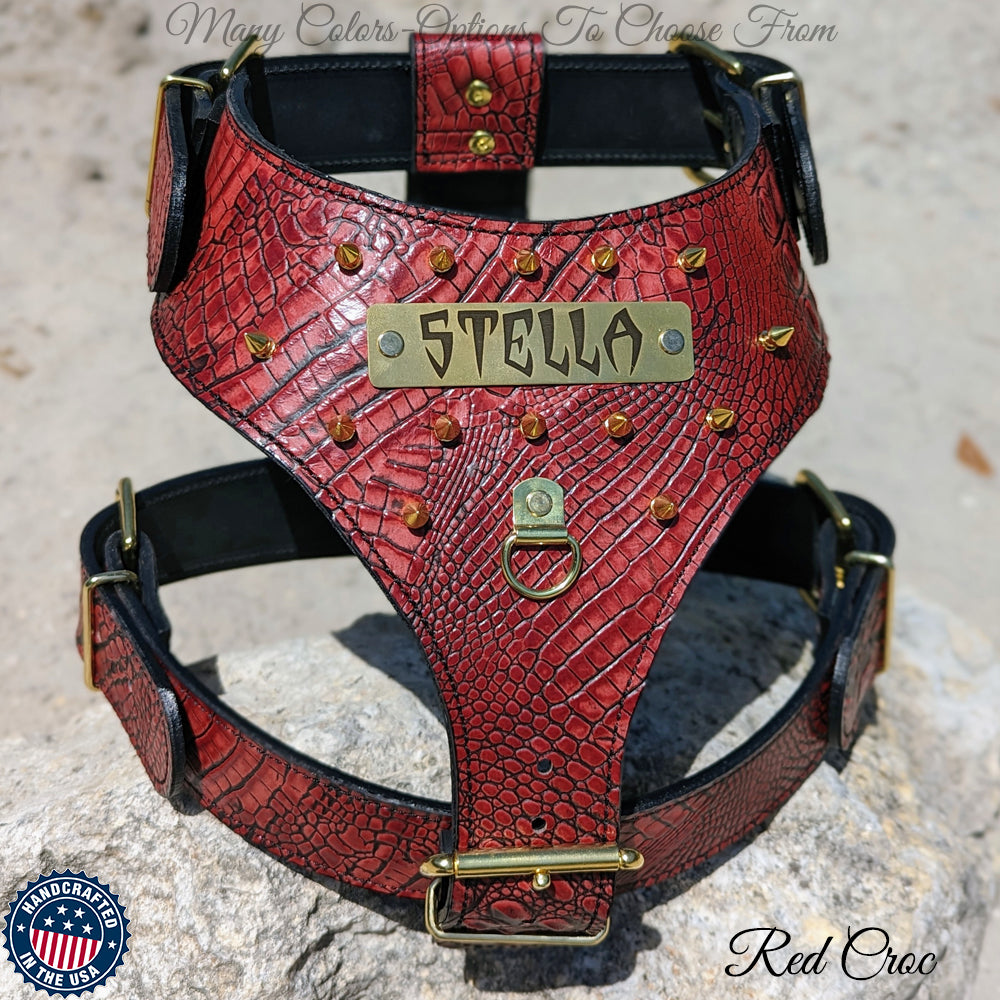 Personalized Claw Spiked Dog Harness