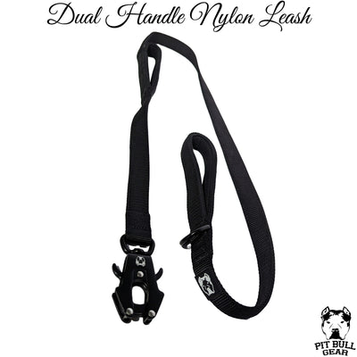 Nylon Dog Collar Nylon Dual Handle Leash Set, Heavy Duty Padded - NS4