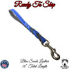 *Blue Suede Leather Leash with 5" Nickel Bolt Snap - 18" Total Length