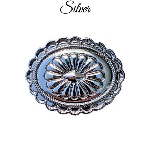 Concho - Southwest Style Oval Concho Silver