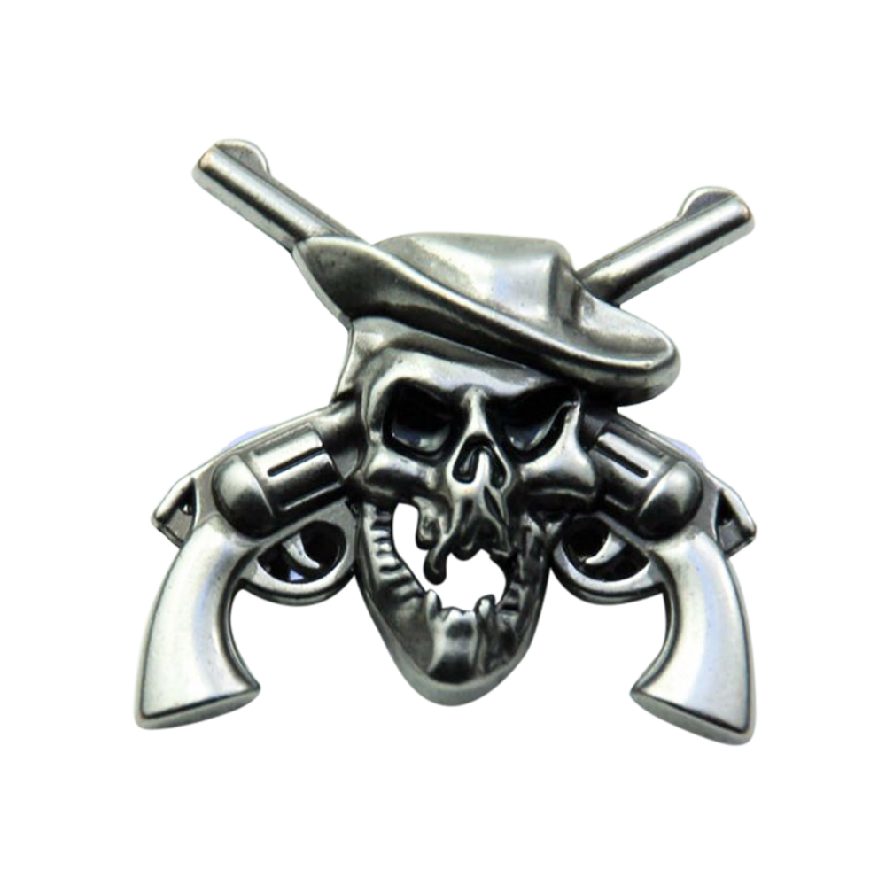 Concho - Revolver Skull Conchos Screwback - (3 pack)