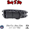 *2" Wide Black Croc Leather Dog Collar with Black Studs (23.5"-26.5") Neck
