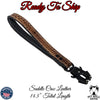*Saddle Croc Leather Traffic Lead with Frog Clip - 14.5" Total Length