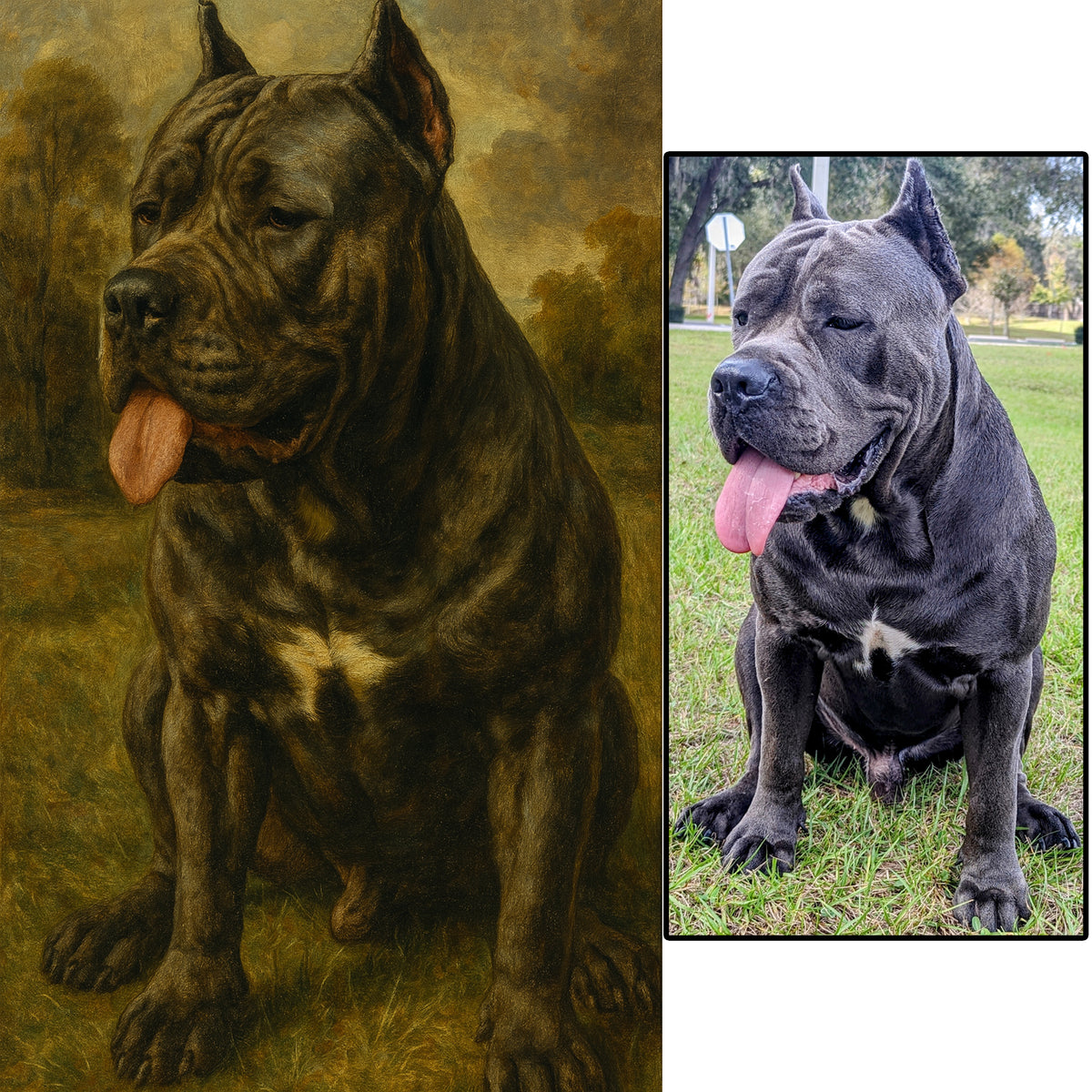 Custom Renaissance Oil Painting style Portrait from Photo – Dog, Couple, Pet