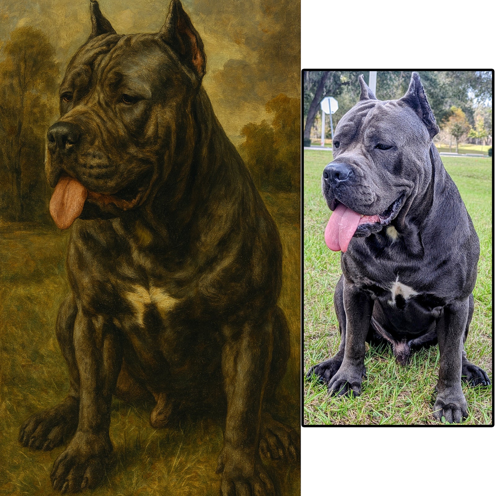 Custom Renaissance Oil Painting style Portrait from Photo – Dog, Couple, Pet