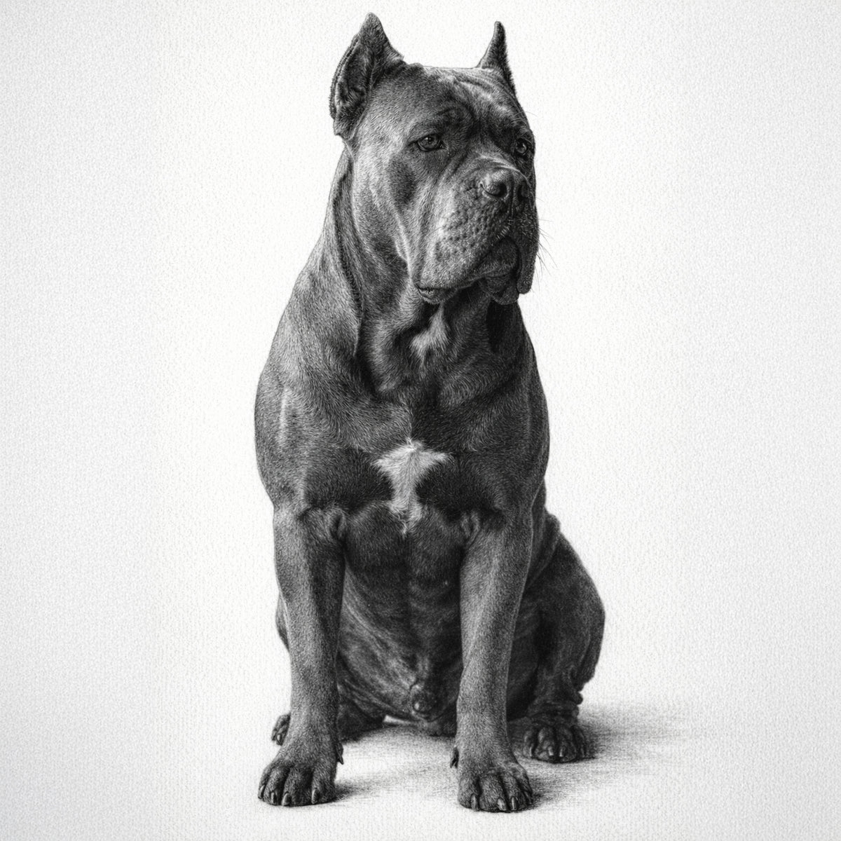 Ultra-Realistic Graphite Pencil Dog Portrait – Digital Dog Art from Your Photo