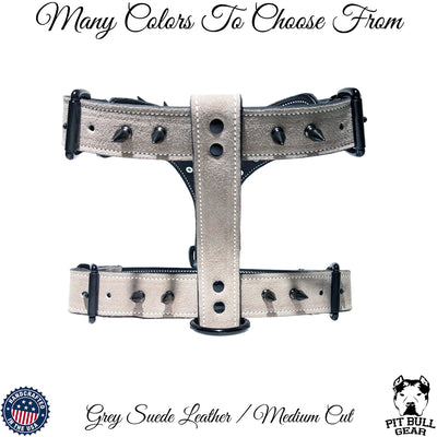 Spiked Leather Dog Harness Heavy Duty Dog Harness - Y05