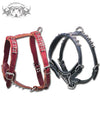 2-Ply Latigo Leather Dog Harness w/Spikes & Studs - 1