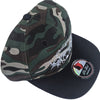 PIT BULL GEAR FLAT BILL SNAPBACK HAT CAMO W/BLACK BRIM