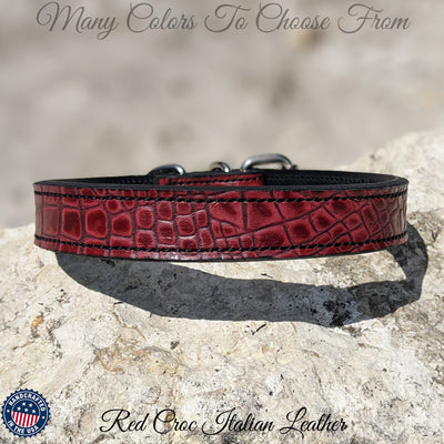 1" Wide Leather Dog Collar