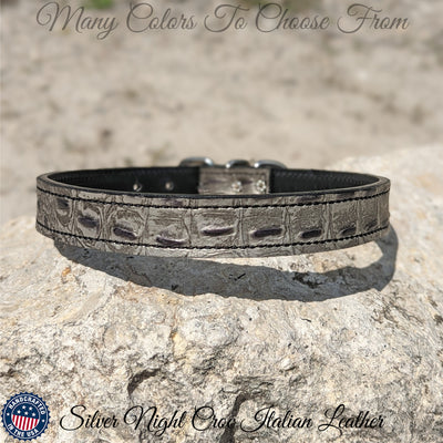 1" Wide Leather Dog Collar