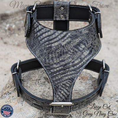 Leather Dog Harness, Custom Made Leather Harness, Strong Harness - H1