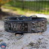N12 - 2" Personalized Name Plate Studded Leather Dog Collar