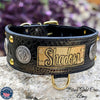 NJ6 - 2 1/2" Personalized Military Leather Dog Collar