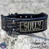 TW12 - 2" Tapered Leather Studded Dog Collar with Name Plate