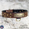 Leather Dog Collar, Personalized Name Studded Collar, 1.5" Wide - V16