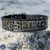 V16 - 1 1/2" Wide Personalized Riveted Leather Collar