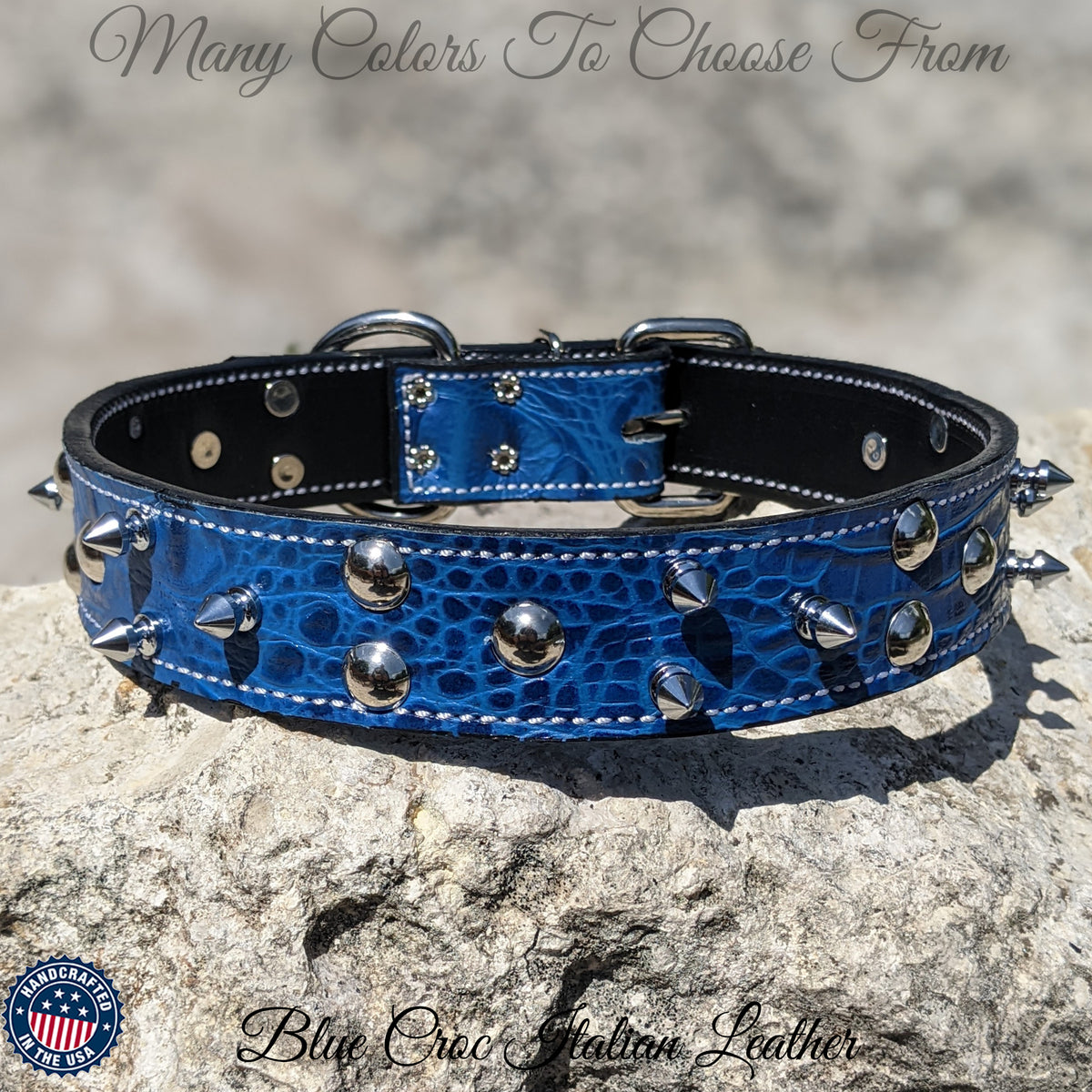 V33 - 1 1/2" colar pontiagudo e cravejado