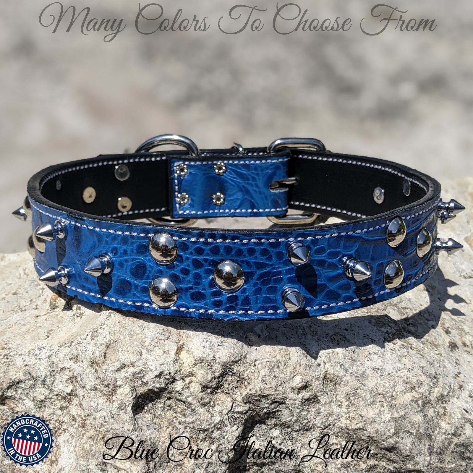 V33 - 1 1/2" colar pontiagudo e cravejado