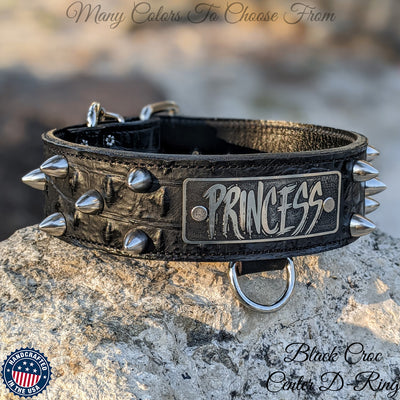 W50 - 2" Personalized Bullet Studded Collar