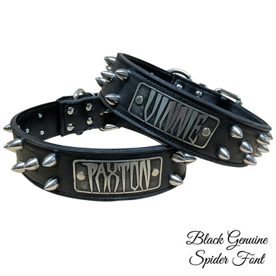 W50 - 2" Personalized Bullet Studded Collar