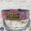 WN3 - 2" Name Plate Studs & Gems Leather Dog Collar