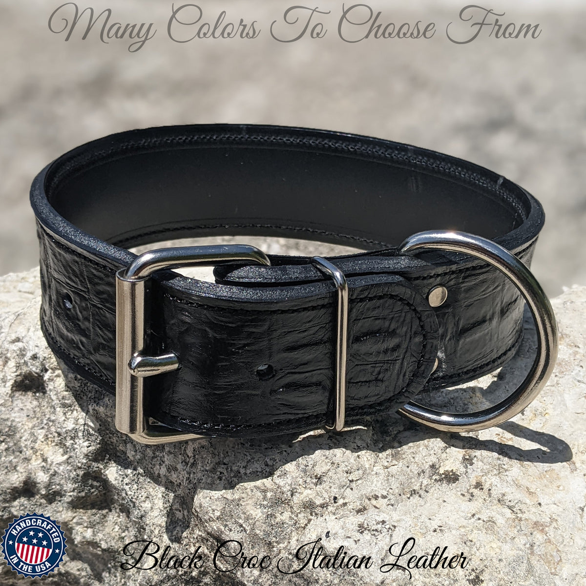 W1 - 2" Wide Leather Dog Collar