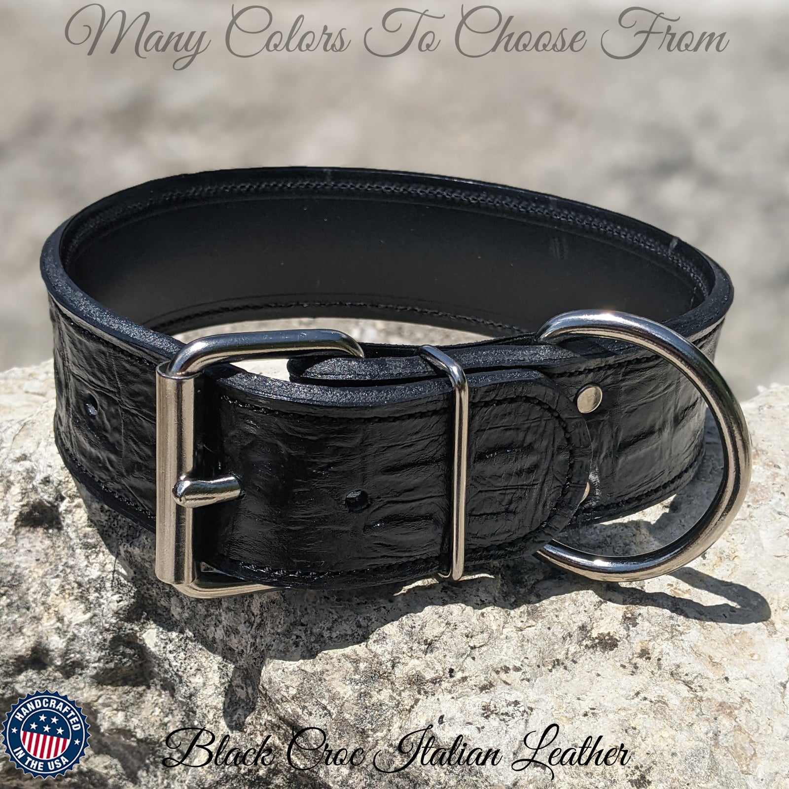 W1 - 2" Wide Leather Dog Collar