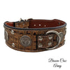 J6 - 2 1/2" Military Themed Leather Dog Collar