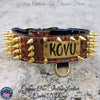 J9 - 2.5" Personalized Spiked Leather Dog Collar