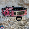 Leather Dog Collar Personalized Name Plate Studded 1.5" Wide - N10