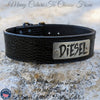 Personalized Name Plate Leather Dog Collar | PIT BULL GEAR
