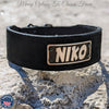 Leather Dog Collar Personalized Custom Name Plate 2 1/2" Wide - NJ11