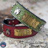 Personalized Leather Dog Collar, Bully Collar Studs, 2.5" Wide - NJ14