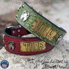 NJ14 - 2 1/2" Personalized Bully Stud Leather Collar