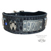 NJ15 - 2 1/2" Personalized Bully & Gems Leather Collar
