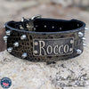 NJ8 - 2 1/2" Personalized Bucket Studded Leather Collar