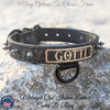 NU19 - 1" Personalized Leather Spiked Collar