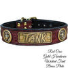 VN76 - 1 1/2" Personalized Military Leather Dog Collar