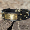 TW32 - 2" Tapered Name Plate Leather Collar w/Bucket Studs