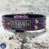 V24 - 1.5" Personalized Cone Studs & Gems Leather Collar