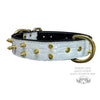 V37 - 1 1/2" Spiked Leather Dog Collar