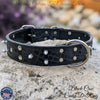 V41 - 1 1/2" Wide Spiked & Riveted Leather Dog Collar