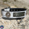 VN76 - 1 1/2" Personalized Military Leather Dog Collar